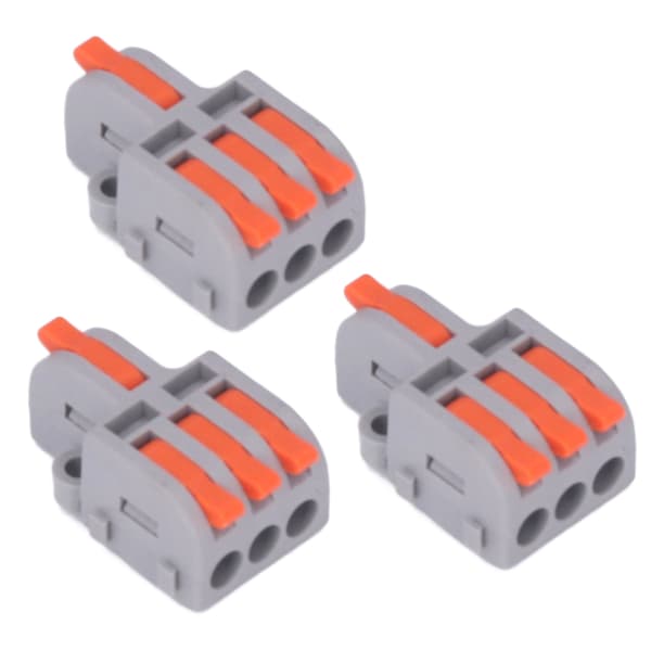 15 st Trådledarkontakt Nylon Koppar Snabb Skarvning Terminal Splitter Block DF‑13