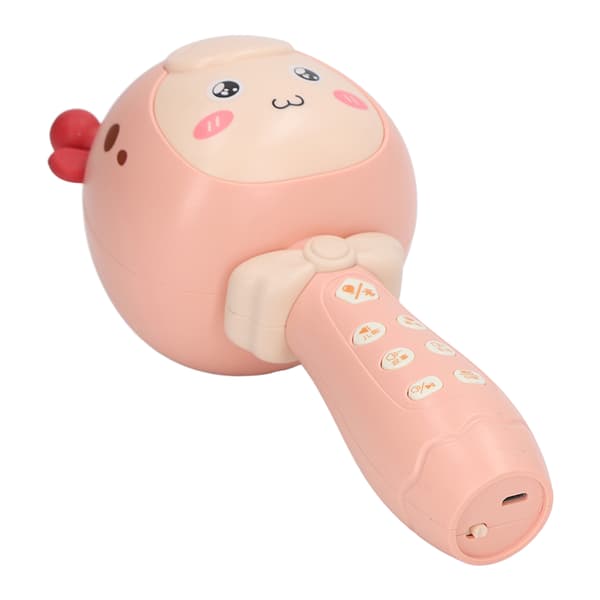 Børne Bluetooth Genopladelig Bærbar Trådløs Mikrofon Pink til Sang og Bilture