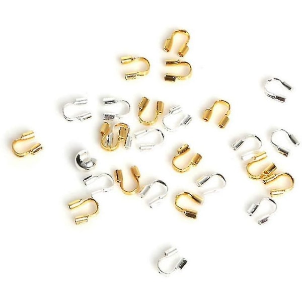 200 tæller guld og 300 tæller sølv trådbeskyttere Wire Guardian Protectors Loops til smykkefremstilling