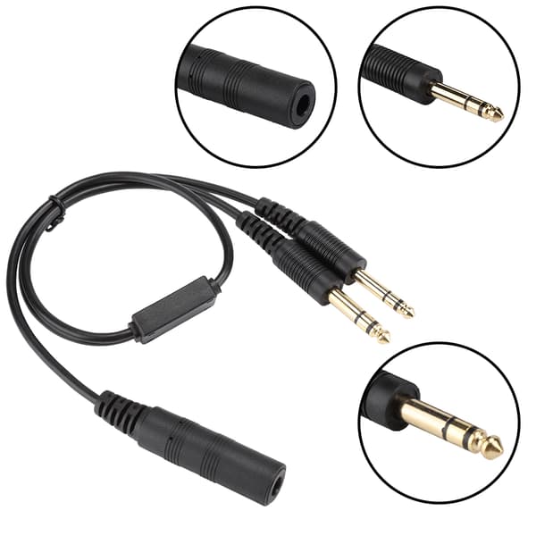 H-GA Helikopter Universal Aviation Headset Adapter for David Clark Kabel