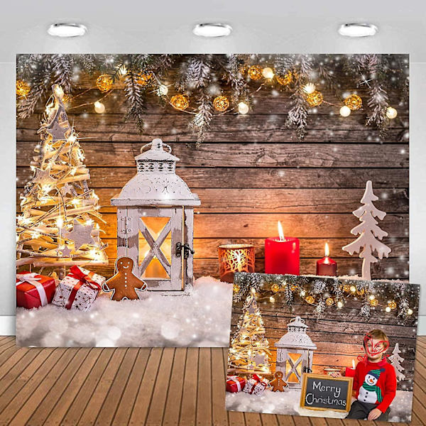 200 * 150 cm Julefotografering Baggrund Vinyl Juletræspynt Fotografi Baggrund Nyfødt Foto Baggrund Familiefest Jul Bac