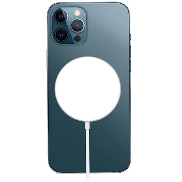 【BQ】Induktionsoplader kompatibel med MagSafe til iPhone 17 / iPhone 17 AIR / iPhone 17 PRO MAX - Phonillico® Hvid