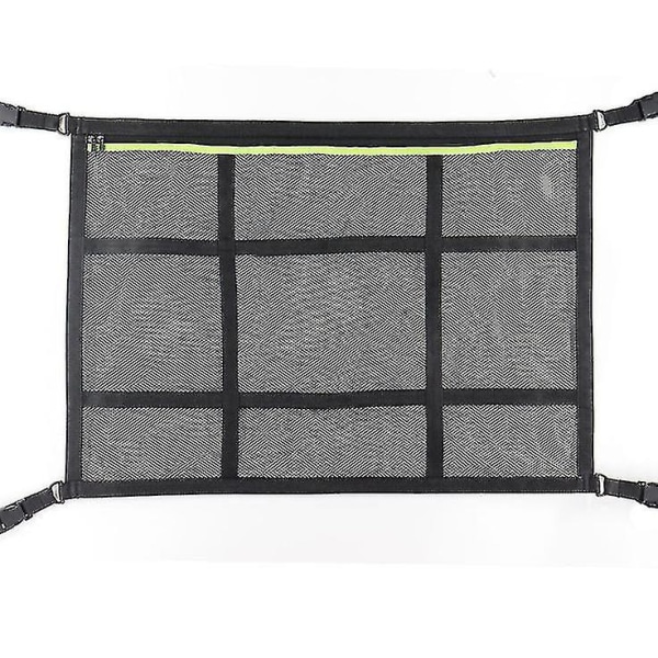 Car Loft Cargo Net Pocket Mesh Opbevaringspose Bil Loft Organizer Black