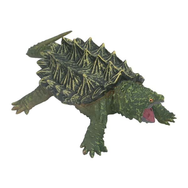 Snapping Turtle Modell Høyt Simulert Håndmalt Dyr Leketøy Hjem Dekor Gave Pedagogisk Materiale