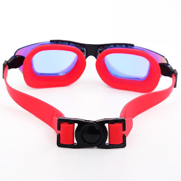 Simglasögon för vuxna Kvinna Lärande Platta simglasögon Vattentät anti-dimmelektronpistol Simglasögon unisex red and black