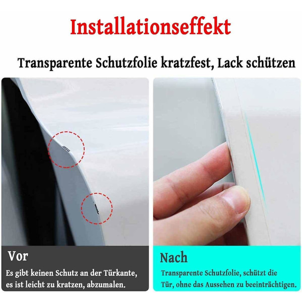 Bildørkantbeskytter Gjennomsiktig, universell bilbeskyttelsesfilm 7cmx5m