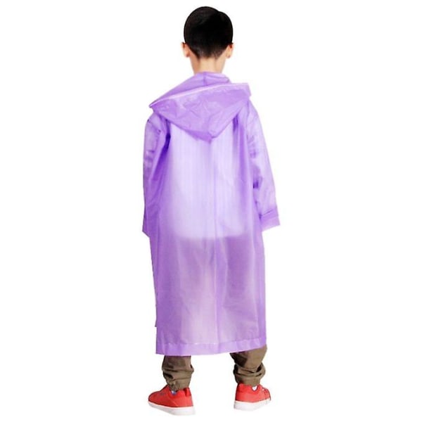 Udendørs bjergbestigning Eva Tykket Børnemode Regnfrakke Gennemsnitlig størrelse (lilla)