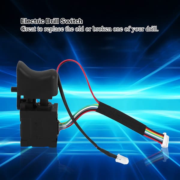 Svart Justerbar Hastighet CW/CCW Elektrisk Borr Trigger Switch Passform