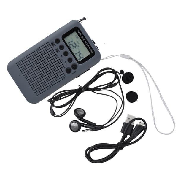 Digital AM/FM Stereo Lommeradio - Grå