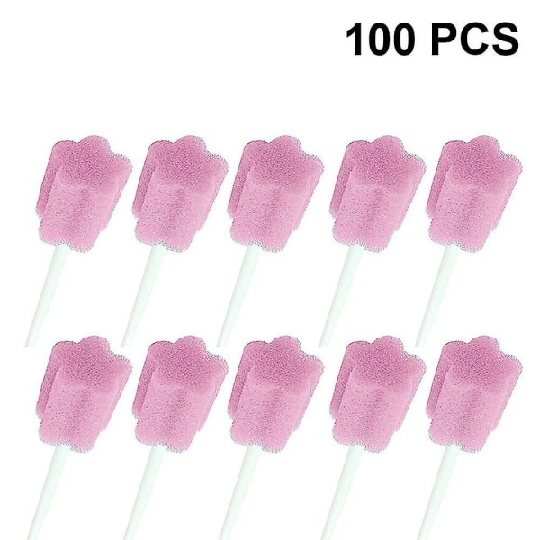 100 kpl Oral Sponge Steriili Suunhoito Sieni Suun Care Pink