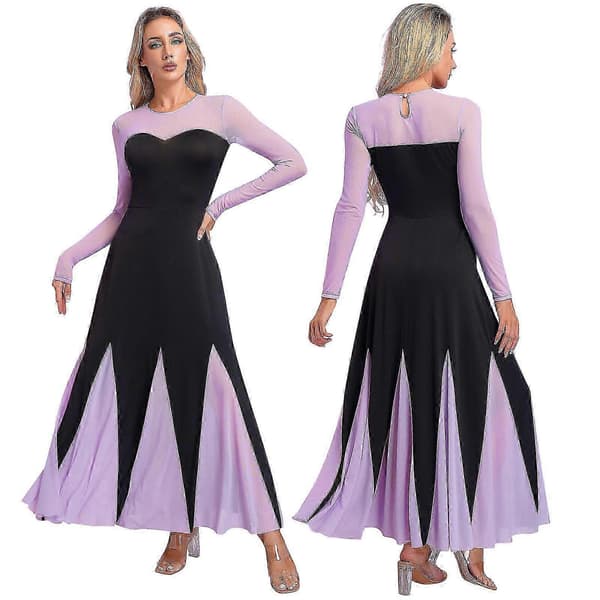 Ursula-kostym för kvinnor, maskerad, rollspel, ärmlös, A-linjeformad maxiklänning Black 3XL