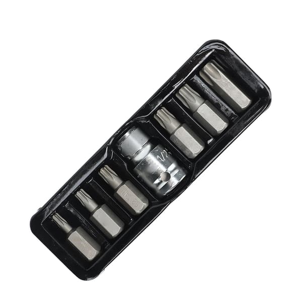 7PCS YT-0410 Stål Topnøgle Bits Sæt 12,7 mm 9,5 mm Drivbitsholdere