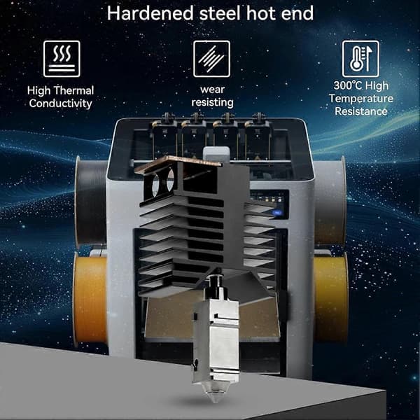 Til Snapmaker U1 hotend integreret 3D-printerdel med hærdet ståldyse 0,6 mm Black 0.6Mm nozzle