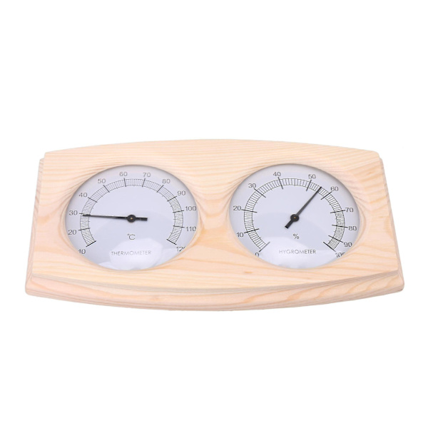 Trä Bastu Termohygrometer Termometer Hygrometer Bastutillbehör