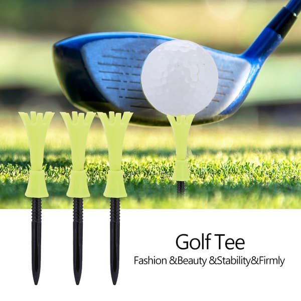 Justerbart golf tee sæt med 3 fluorescerende gule træningstilbehør