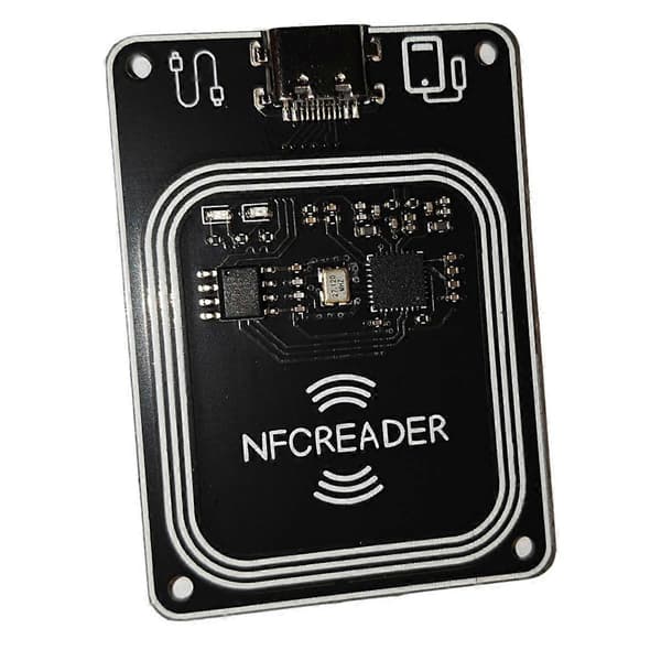 【BQ】13.56Mhz PN532 PCR532 RFID UID GEN2 IC Kortlæser Skrivermodul Type C med Software Black