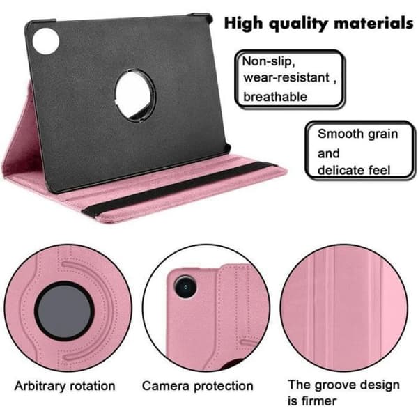 Etui til Samsung Galaxy Tab A9 Plus / A11 Plus - 360° roterende beskyttelsesetui - Rosa