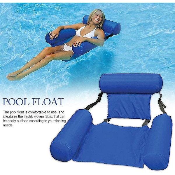 Uppblåsbar vattenhängmatta, hopfällbar Pool Float Lounge Chair Seat