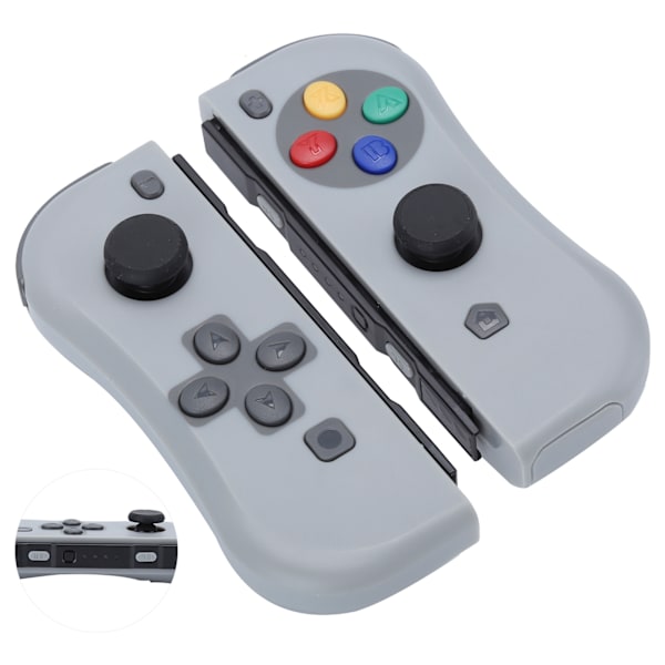 För Joycon Spelkonsol Trådlös Bluetooth Gamepad Höger Vänster (mörkgrå)
