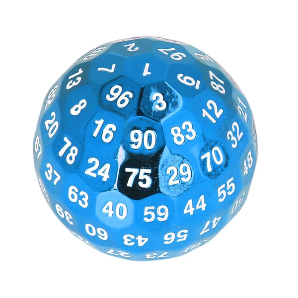 Metal Polyhedral Terning 100 Sider Tung Lyseblå Rollespil Terning