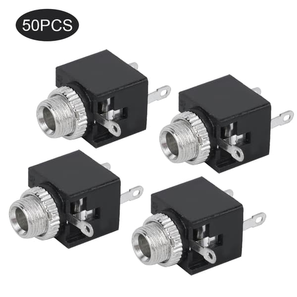 50 stk. 3,5 mm lydkontaktpluggadapterterminaler DIP-pin med mutter elektrisk tilbehør