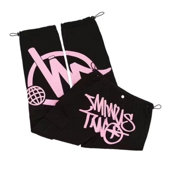 De nye Minus Two Cargo Pants Cargo Pants Soft Pants Pocket High Waist S Sort Pink Sort-pink M