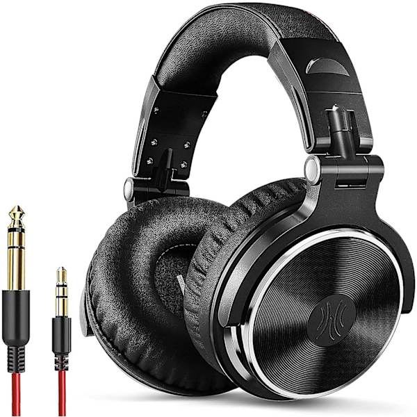 Over-ear Studiohörlurar Bas Med 6,3 Mm & 3,5 Mm Jack Closed Dj-hörlurar