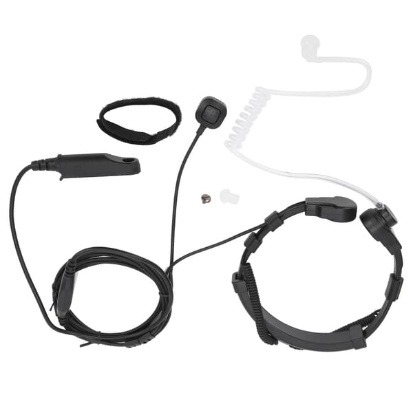 Halsmikrofon Headset Luft Akustisk Slang Halsvibration PTT Mic Headset för UV‑9R Plus BF‑9700 BF‑A58