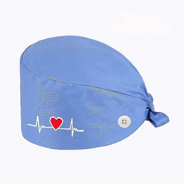 Justerbar unisex bomullsskrubbhatt, arbetskepsar för skönhetssalonger BLUE