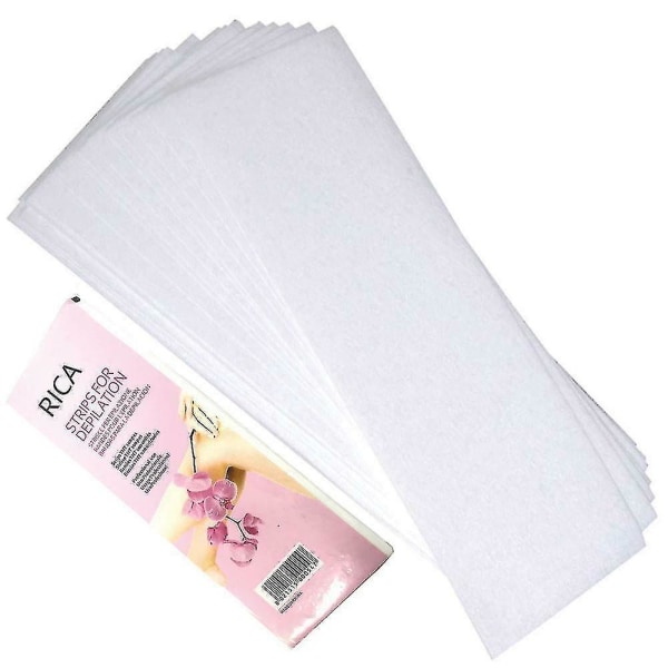 100x förskurna remsor Pack Non Woven engångs 70gsm vaxvaxningspapper Cut