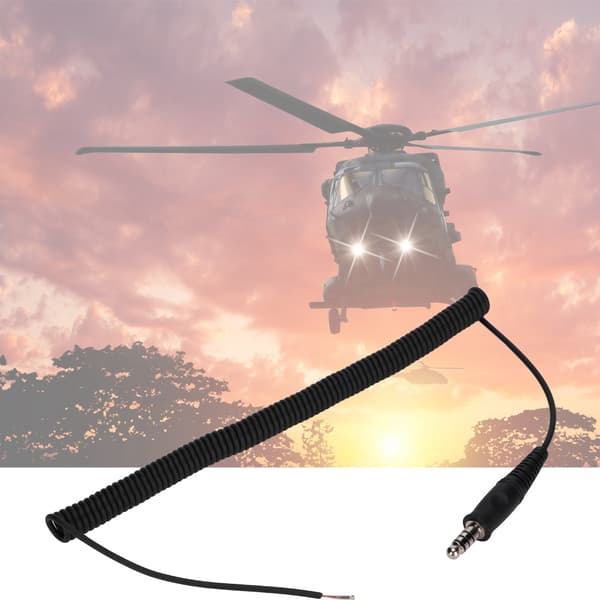 Militär anslutningsbyte Kabelfjäderadapter för Helikopterheadset U-174/U