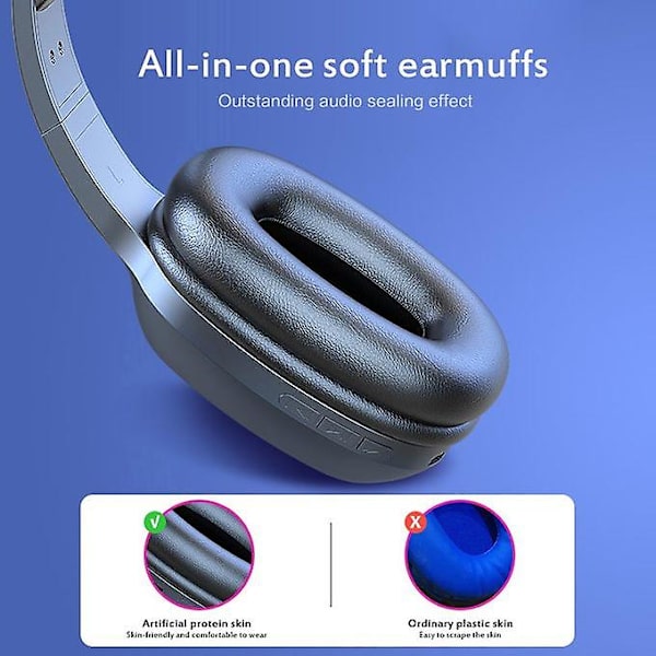 Hjemme Bluetooth-hodetelefoner T5 Hifi Active Noise Cancelling Wireless Headphones Over Ear
