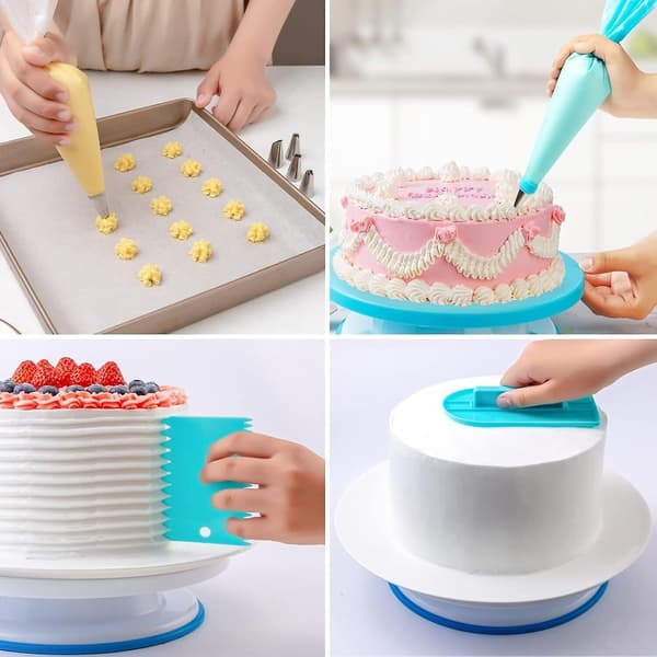 【BQ】40-dele sprøjtesæt: med spidser i rustfrit stål, perfekt til cupcakes Blue