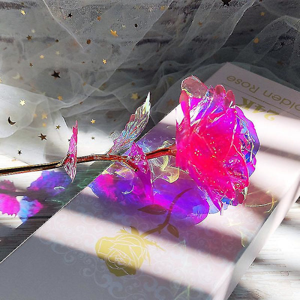 Presenter till mamma mormor kvinnor hennes eviga konstgjorda rosblomma från dotter/son till mors dag B Illuminated Version