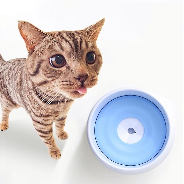 Pet Cat Koiran vesikulho kelluva kulho Hidas vedensyöttö juoma-annostelija ylivuotoa estävä lemmikkieläinten suihkulähde 1200 ml roiskeeton vesikulho Blue