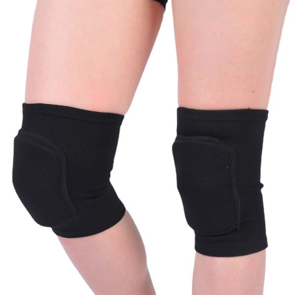Sports Kneepad Kompresjonserm med Svampdeksel for Dans Svart