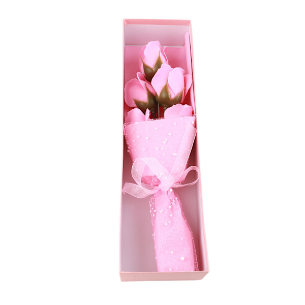 Simulerede sæbeblomster Mors Dag Gaveæske Rosebuket