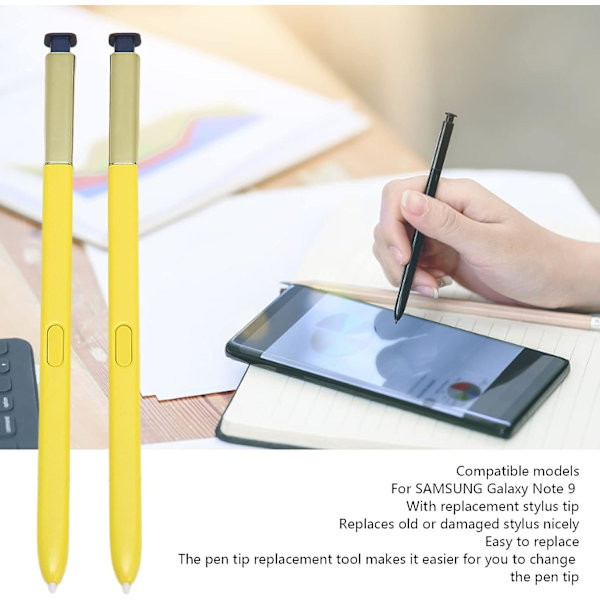 2-pack utbytes Stylus Pennor för Galaxy Note 9, S Touch Pen Stylus Pen