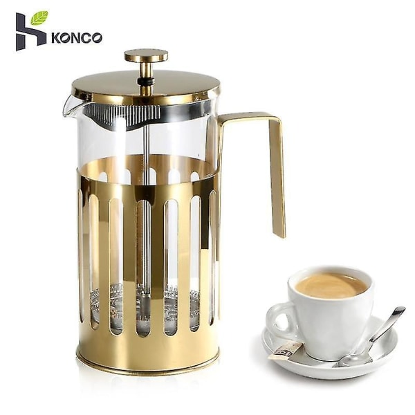 Kaffekanna, rostfritt stål Kaffekanna i glas Turkisk kaffekanna 600 ml, kaffe för att göra kaffe hemma