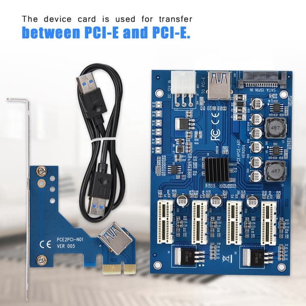 PCI-E 1X til 4X USB3.0 Konverter - Udvidelseskit til Windows