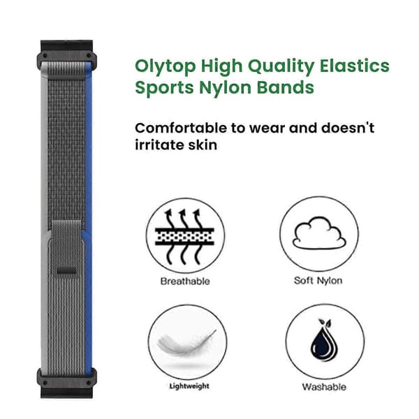【BQ】Kompatibel med Garmin Forerunner 965/955/945/935 22mm Urrem Trail Loop Justerbar Nylonrem - Perfekt Style A