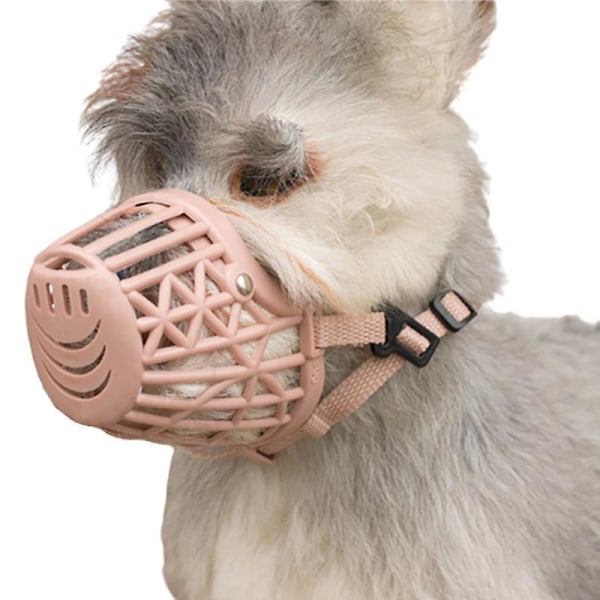 Anti-ätande hundmunkorg utomhus för medelstora hundar Justerbar husdjursmask Golden Resistant Labrador Tillbehör Mascotas Tillbehör Beige 6-suit for 15-20kg