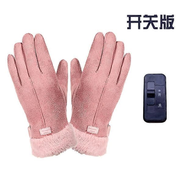 【BQ】USB-oppvarmede hansker for kvinner, helfingerhansker, USB-ladende termiske votter Switch