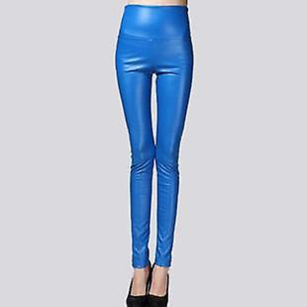 New Arrival Læder Leggings Pu Højtalje Kvinde Kvalitet Bløde Varme Bukser