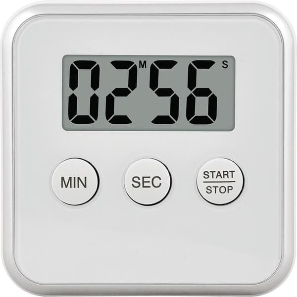 【BQ】Magnetisk Digital Køkkentimer - Nedtællingstimer til Madlavning med Stativ - Magnetisk Bagside Timer til Køkken White