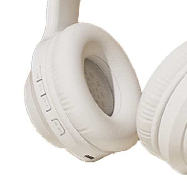 Bluetooth trådløst gaming headset multifunksjon HiFi stereo støyreduserende sterk bass Bluetooth hodetelefoner perlehvit