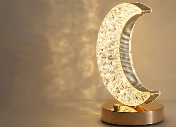 Bordslampa moon crystal led rgb usb 420