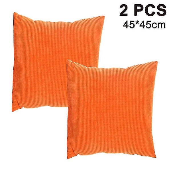 Blødt dekorativt fløjl fløjl firkantet pudebetræk (orange, 60* 60 cm)
