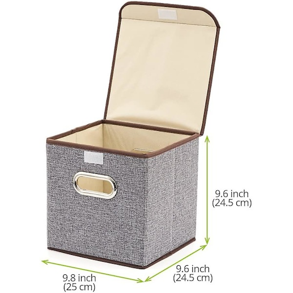 4 stk Opbevaringsbokse Terning Opbevaringskurv Organiseringssystem Kurve Æsker 25 X 25 Cm