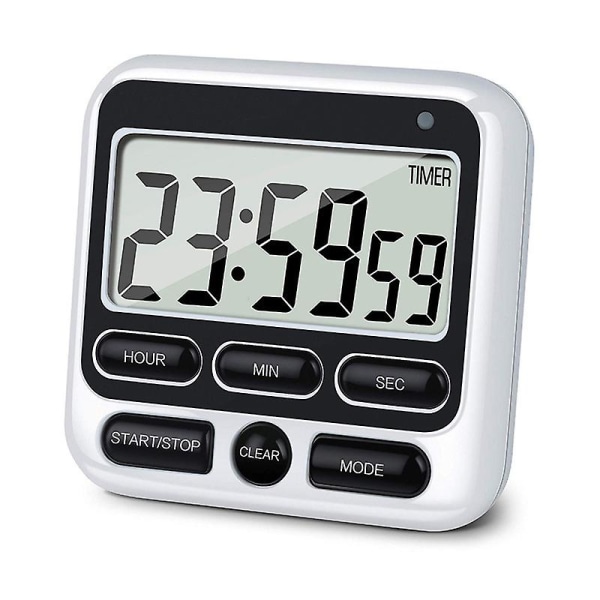 Køkken digital timer, 24 timers ur og alarmhukommelsesfunktion